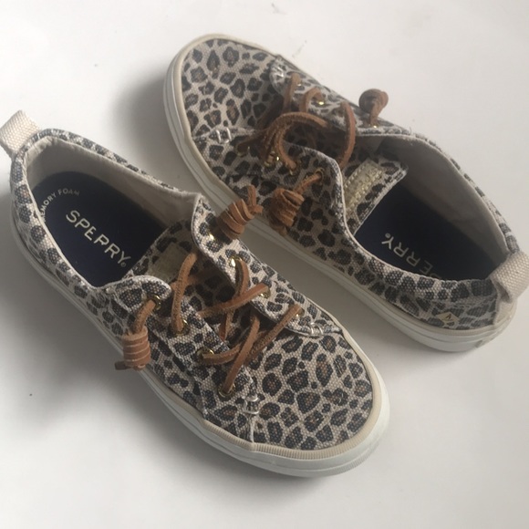 Sperry crest vibe women’s leather lace up leopard print shoes size 5 cle… - Picture 4 of 9